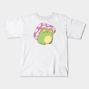 Mushroom Frog (Pink) Kids T-Shirt